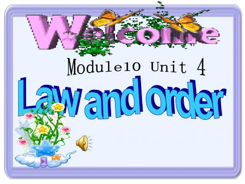 [名校联盟]江苏省泰兴市第二高级中学高三英语Module10 Unit 4《Law and order》课件