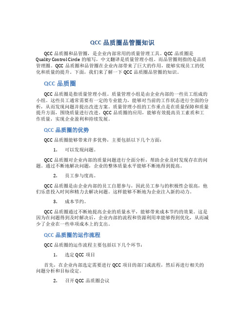 QCC品质圈品管圈知识