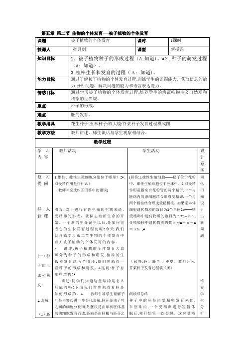 生物的个体发育被子植物的个体发育