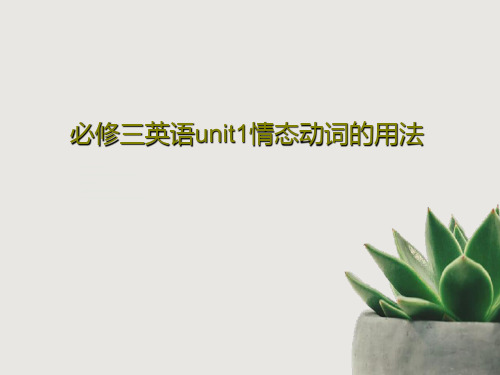 必修三英语unit1情态动词的用法37页PPT