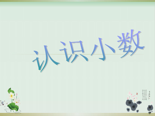 苏教版小数的初步认识PPT课件1