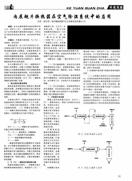 内展翅片换热器在空气除湿系统中的应用