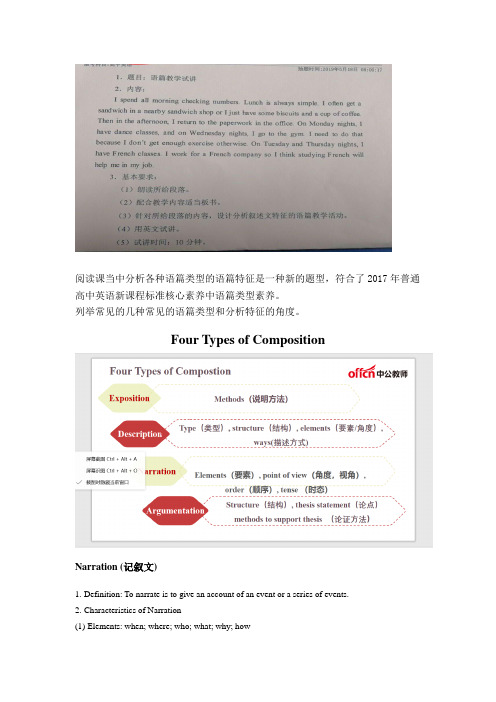 语篇类型特征说明