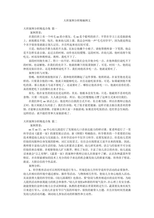 大班案例分析精编例文