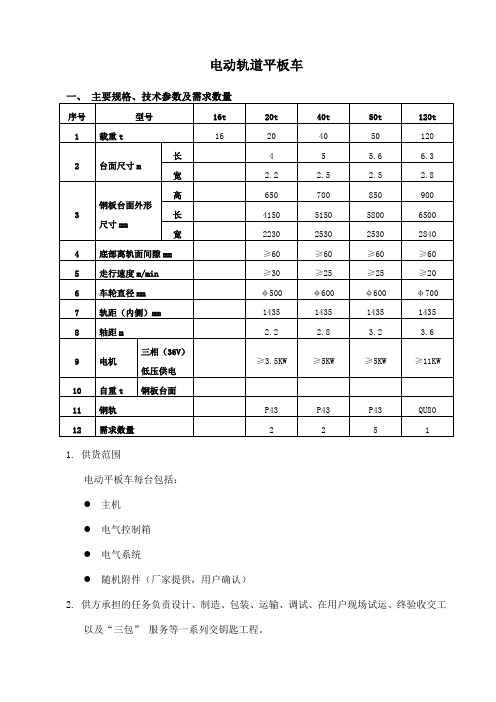 电动轨道平板车