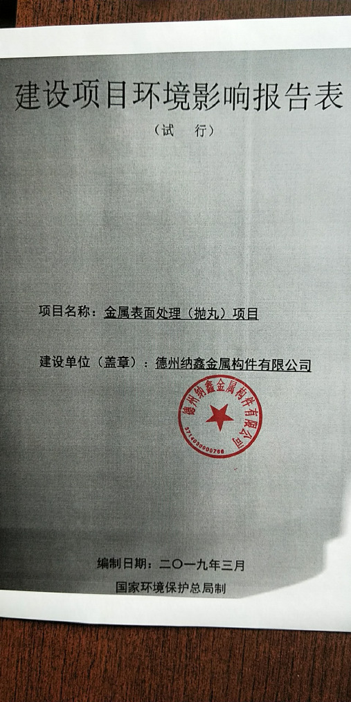 金属表面处理(抛丸)项目环境影响报告表