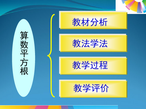 七年级数学人教版算数平方根第一课时说课