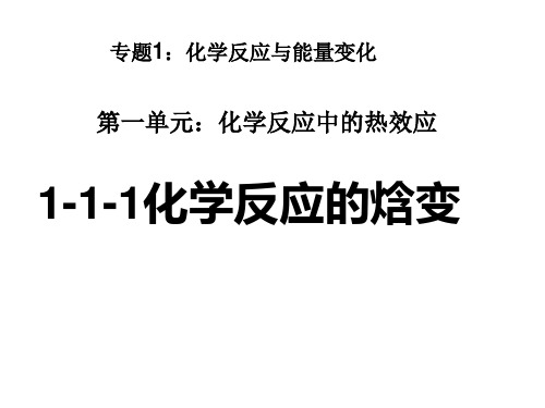 化学反应的焓变(用)