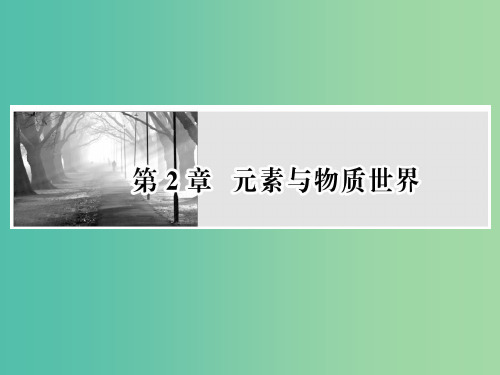 高考化学一轮复习 第2章 元素与物质世界 第1节 元素与物质的分类课件