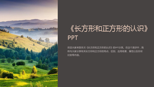 《长方形和正方形的认识》PPT