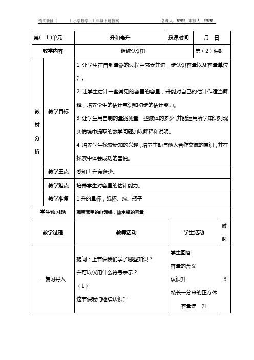 认识毫升