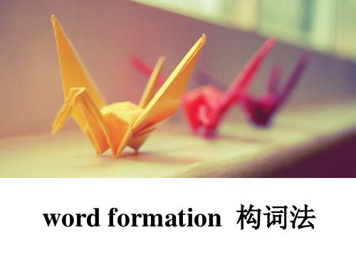 人教版新课标必修四第五单元Unit5Grammar构词法非常实用的课件