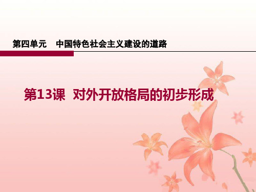 人教版高中历史第二册必修2精品课件8：第13课对外开放格局的初步形成