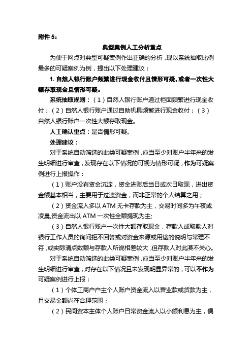 典型案例人工分析重点