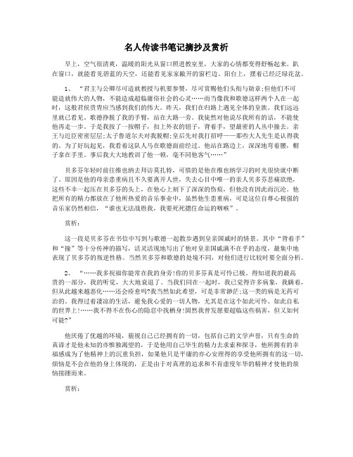 名人传读书笔记摘抄及赏析