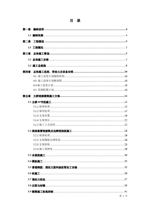 大芦线18标临港大道桥主桥连续梁施工专项方案