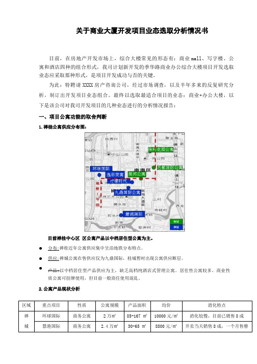 关于商业大厦开发项目业态分析报告