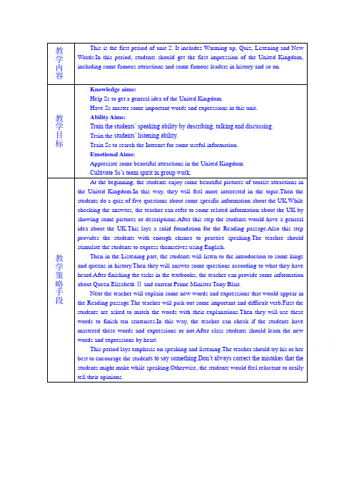 广东省德庆县孔子中学高中英语必修五教案UNIT2第一课时(词汇)