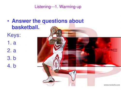 英语外研版选修7 Module 1 Basketball--Listening and Vocabulary课件(外研版选修7 Module 1)