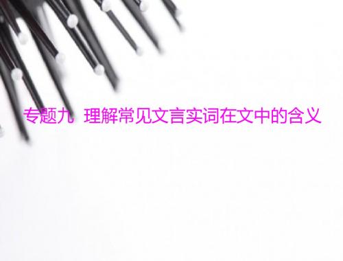 高考语文 理解常见文言实词在文中的含义[配套课件]