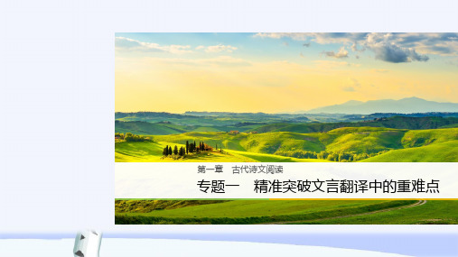 高考语文(江苏专用)大二轮专题复习与增分策略课件：第一章 古代诗文阅读 专题一