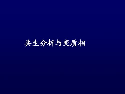 变质岩-共生分析与变质相