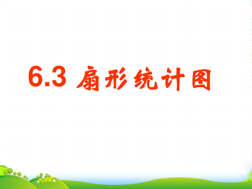 新浙教版七年级数学下册第六章《6.3 扇形统计图 》优质课课件(共18张PPT)