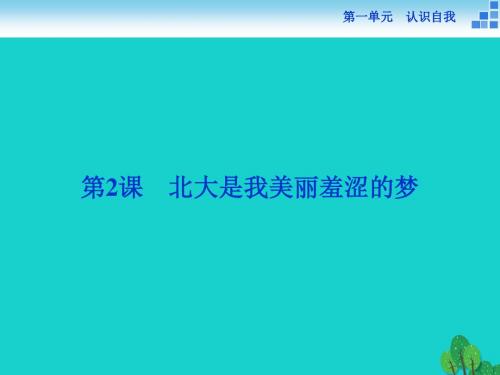 高中语文 1.2 北大是我美丽羞涩的梦课件