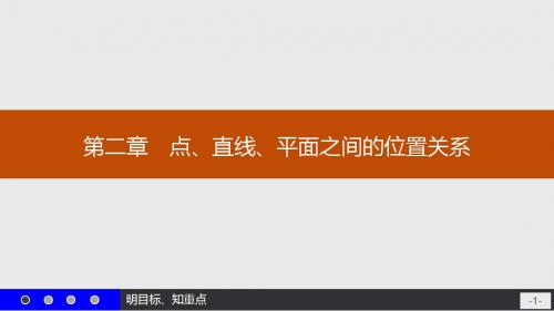 高一数学人教A版必修2课件：2.1.1 平面