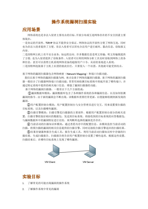 操作系统漏洞扫描实验
