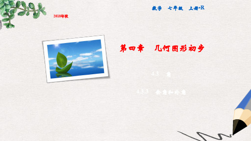七年级数学上册 第4章 几何图形初步 4.3 角 4.3.3 余角和补角课件 (新版)新人教版
