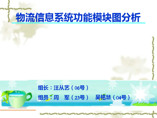 物流信息系统功能模块图分析ppt课件