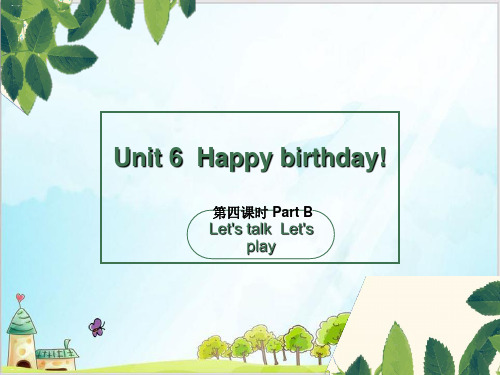 PEP3年级英语上册 Unit6 第四课时PPT-完美版