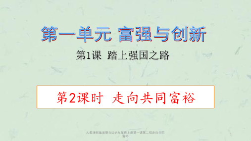 人教版部编道德与法治九年级上册第一课第二框走向共同富裕课件