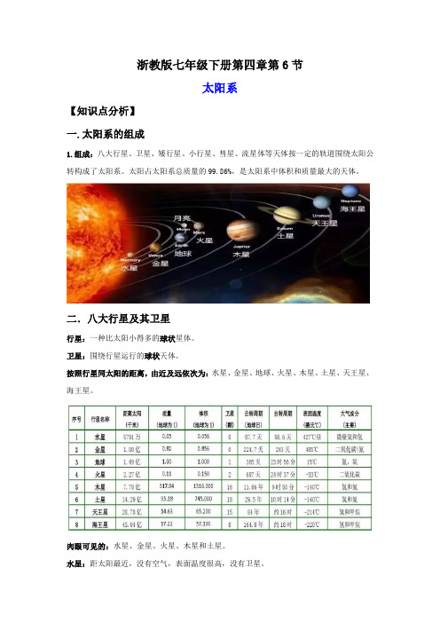 4-6太阳系(解析版)