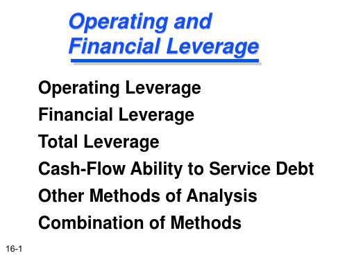 财务管理英文课件Operating-and-Financial-Leverage.ppt