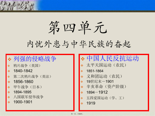 岳麓版高中历史必修1第12课鸦片战争