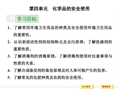 高二化学苏教版选修1课件：4 化学品的安全使用