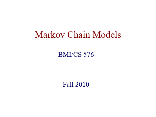 markovchains 马尔科夫链PPT课件