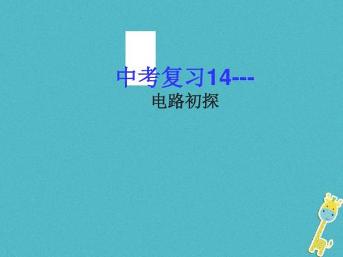 江苏省无锡市2018届中考物理：电路复习课件(含答案)
