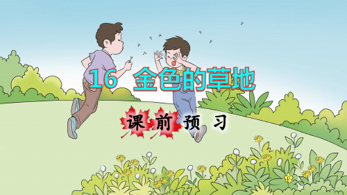 部编人教版三年级语文上册第16课《金色的草地》优秀课件