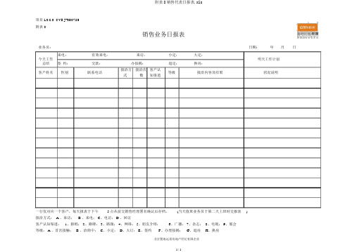 附表8销售代表日报表.xls