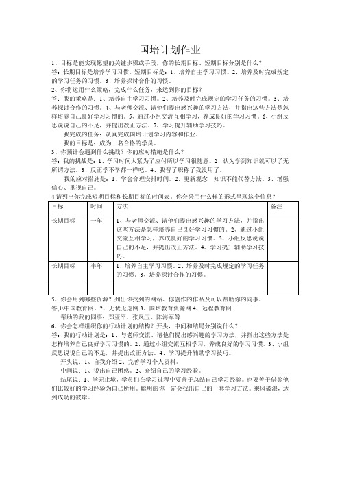 信息技术教育中级国培作业
