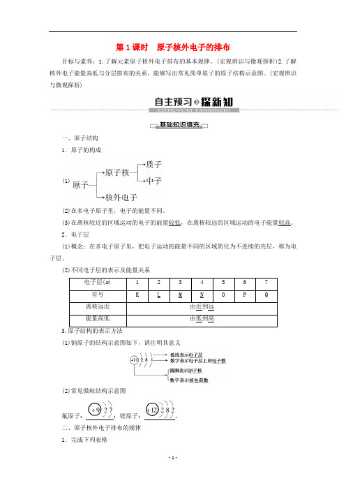 高中化学 专题1 第1单元 第1课时 原子核外电子的排布教案 苏教版必修2