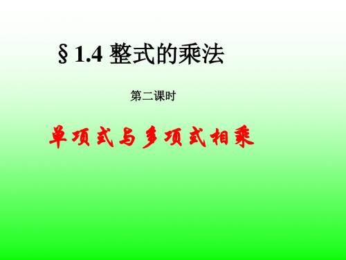 1.4《整式的乘法》2
