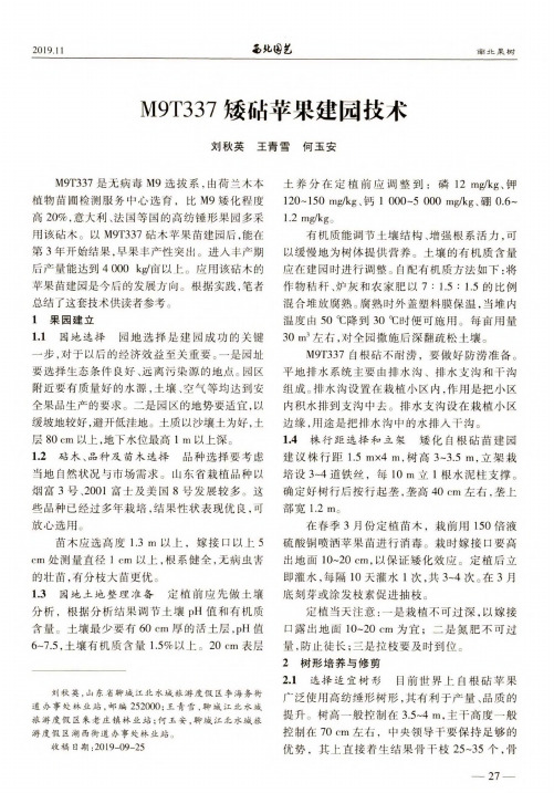 m9t337矮砧苹果建园技术