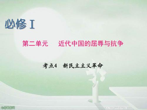 2013届高考历史人民版一轮复习课件：新民主主义革命(精)