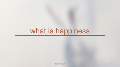 what is happiness 精美全英ppt