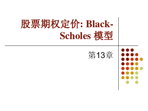 [经济学]第13章 股票期权定价：B-S模型