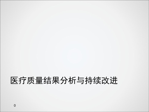医疗质量结果分析与持续改进 ppt课件